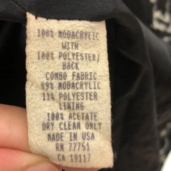 Rare Vintage Betsey Johnson Mongolian Faux Fur Animal Print 90s Y2k Trench Coat - Picture 13 of 16